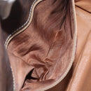 CELINE Macadam Canvas Shoulder Bag PVC Leather Brown Gold Auth 119072-11