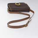 CELINE Macadam Canvas Shoulder Bag PVC Leather Brown Gold Auth 119072-7