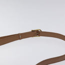 CELINE Macadam Canvas Shoulder Bag PVC Leather Brown Gold Auth 119072-8