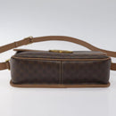 CELINE Macadam Canvas Shoulder Bag PVC Leather Brown Gold Auth 119072-5