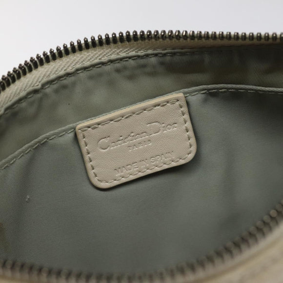 Christian Dior Trotter Canvas Schoudertas Wit Auth 119092A