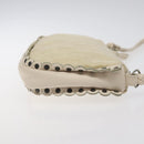 Christian Dior Trotter Canvas Shoulder Bag White Auth 119092-4