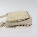 Christian Dior Trotter Canvas Shoulder Bag White Auth 119092-5