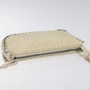 Christian Dior Trotter Canvas Shoulder Bag White Auth 119092-6