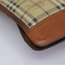 BURBERRY Nova Check Shoulder Bag PVC Beige Auth 119094-14