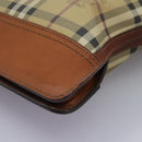 BURBERRY Nova Check Shoulder Bag PVC Beige Auth 119094-15