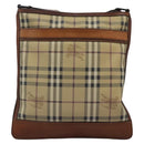 BURBERRY Nova Check Shoulder Bag PVC Beige Auth 119094-13