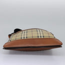 BURBERRY Nova Check Shoulder Bag PVC Beige Auth 119094-5