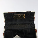 Salvatore Ferragamo Gancini Hand Bag Leather White Gold Auth 119098-10