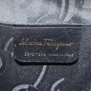 Salvatore Ferragamo Gancini Hand Bag Leather White Gold Auth 119098-12