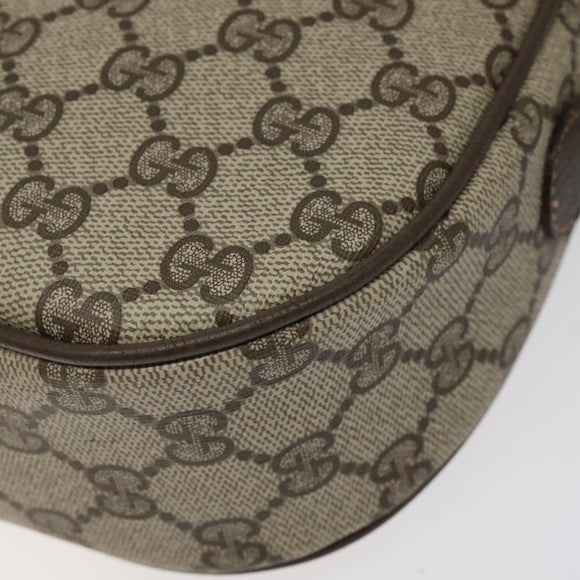 GUCCI GG Supreme Web Sherry Line Clutch Bag PVC Beige Gold 89 01 034 Auth 119132