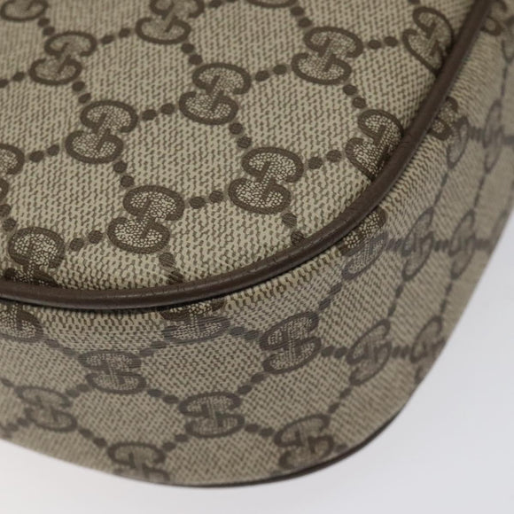 GUCCI GG Supreme Web Sherry Line Clutch Bag PVC Beige Gold 89 01 034 Auth 119132