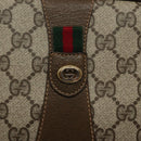 GUCCI GG Supreme Web Sherry Line Clutch Bag PVC Beige Gold 89 01 034 Auth 119132-17