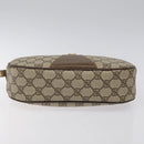 GUCCI GG Supreme Web Sherry Line Clutch Bag PVC Beige Gold 89 01 034 Auth 119132-6