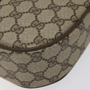 GUCCI GG Supreme Web Sherry Line Clutch Bag PVC Beige Gold 89 01 034 Auth 119132-7