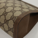 GUCCI GG Supreme Web Sherry Line Clutch Bag PVC Beige 89 01 032 Auth 119134-16