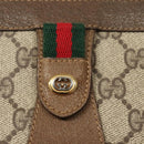 GUCCI GG Supreme Web Sherry Line Clutch Bag PVC Beige 89 01 032 Auth 119134-8