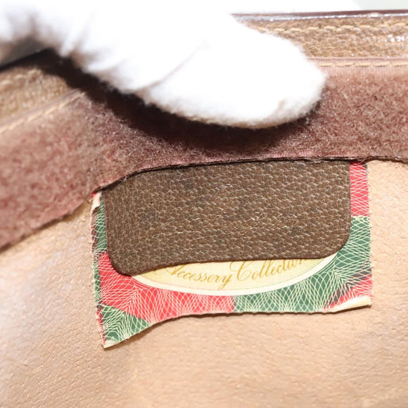 GUCCI GG Supreme Web Sherry Line Clutch Bag PVC Beige 89 01 032 Auth 119134