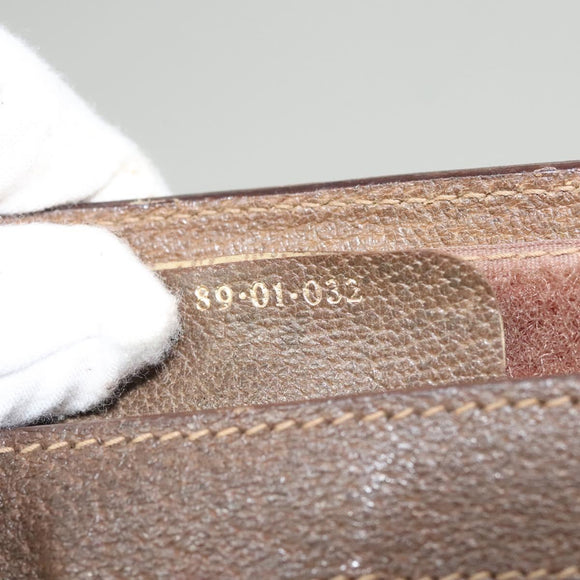 GUCCI GG Supreme Web Sherry Line Clutch Bag PVC Beige 89 01 032 Auth 119134