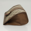 GUCCI GG Supreme Web Sherry Line Clutch Bag PVC Beige 89 01 032 Auth 119134-4