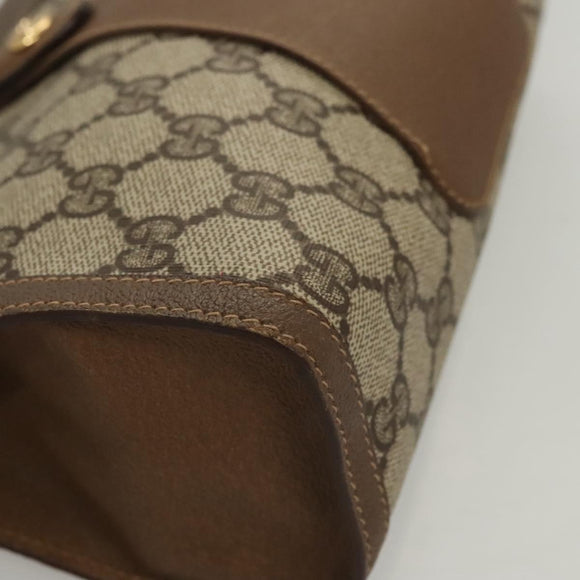 GUCCI GG Supreme Web Sherry Line Clutch Bag PVC Beige 89 01 032 Auth 119134