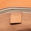CELINE Macadam Canvas Hand Bag PVC Leather Brown Gold Auth 119138-19