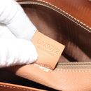 CELINE Macadam Canvas Hand Bag PVC Leather Brown Gold Auth 119138-12