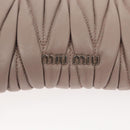 Miu Miu Matelasse Chain Shoulder Bag Leather Pink Auth 119144-17