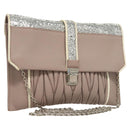 Miu Miu Matelasse Chain Shoulder Bag Leather Pink Auth 119144-1
