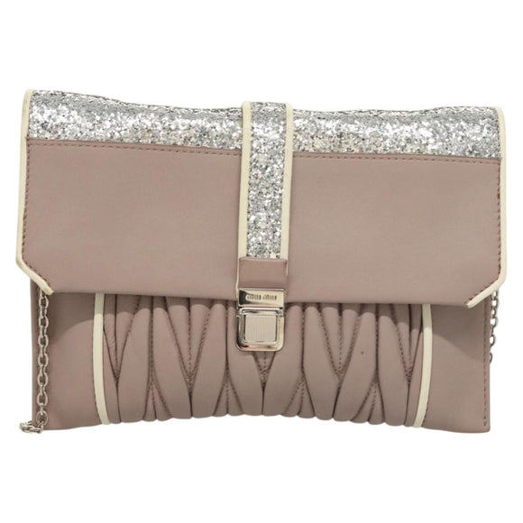 Miu Miu Matelasse Chain Shoulder Bag Leather Pink Auth 119144