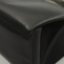 Salvatore Ferragamo Hand Bag Enamel Black Auth 119146-14