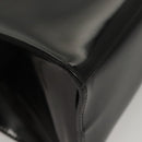 Salvatore Ferragamo Hand Bag Enamel Black Auth 119146-15