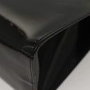 Salvatore Ferragamo Hand Bag Enamel Black Auth 119146-16