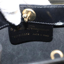 Salvatore Ferragamo Hand Bag Enamel Black Auth 119146-12