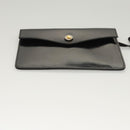 Salvatore Ferragamo Hand Bag Enamel Black Auth 119146-23