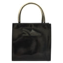 Salvatore Ferragamo Hand Bag Enamel Black Auth 119146-13
