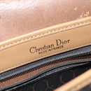 Christian Dior Honeycomb Canvas Shoulder Bag PVC Black Gold Auth 119149-16