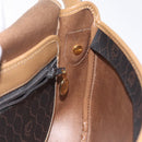 Christian Dior Honeycomb Canvas Shoulder Bag PVC Black Gold Auth 119149-18