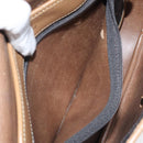 Christian Dior Honeycomb Canvas Shoulder Bag PVC Black Gold Auth 119149-20