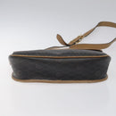 Christian Dior Honeycomb Canvas Shoulder Bag PVC Black Gold Auth 119149-5