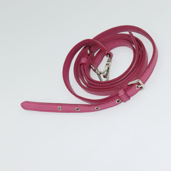 Miu Miu Matelasse Bijoux Hand Bag Leather 2way Pink Silver Auth 119162