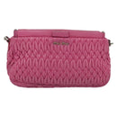 Miu Miu Matelasse Bijoux Hand Bag Leather 2way Pink Silver Auth 119162-13