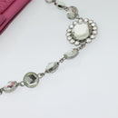 Miu Miu Matelasse Bijoux Hand Bag Leather 2way Pink Silver Auth 119162-7