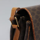 CELINE Macadam Canvas Shoulder Bag PVC Leather Brown Gold Auth 119165-10