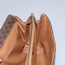 CELINE Macadam Canvas Shoulder Bag PVC Leather Brown Gold Auth 119165-21