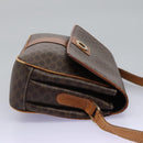 CELINE Macadam Canvas Shoulder Bag PVC Leather Brown Gold Auth 119165-4