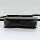 Salvatore Ferragamo Gancini Hand Bag Leather 2way Black Gold Auth 119166-5