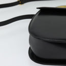 Salvatore Ferragamo Gancini Hand Bag Leather 2way Black Gold Auth 119166-15
