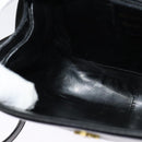 Salvatore Ferragamo Gancini Hand Bag Leather 2way Black Gold Auth 119166-20