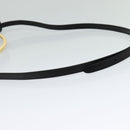 Salvatore Ferragamo Gancini Hand Bag Leather 2way Black Gold Auth 119166-9